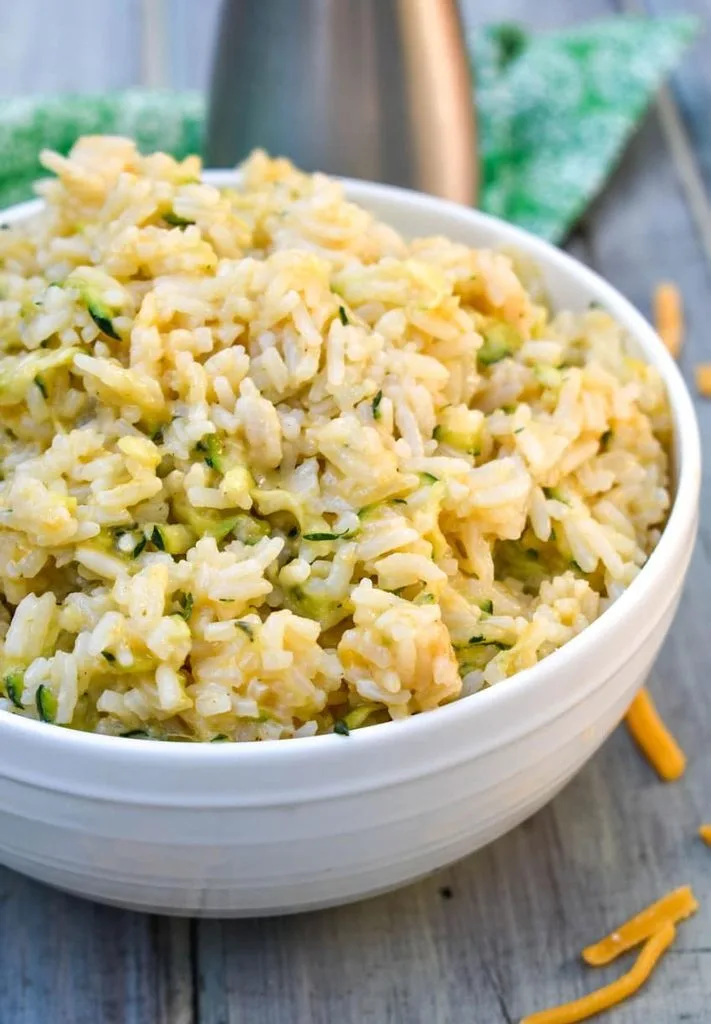 One Pot Cheesy Zucchini Rice