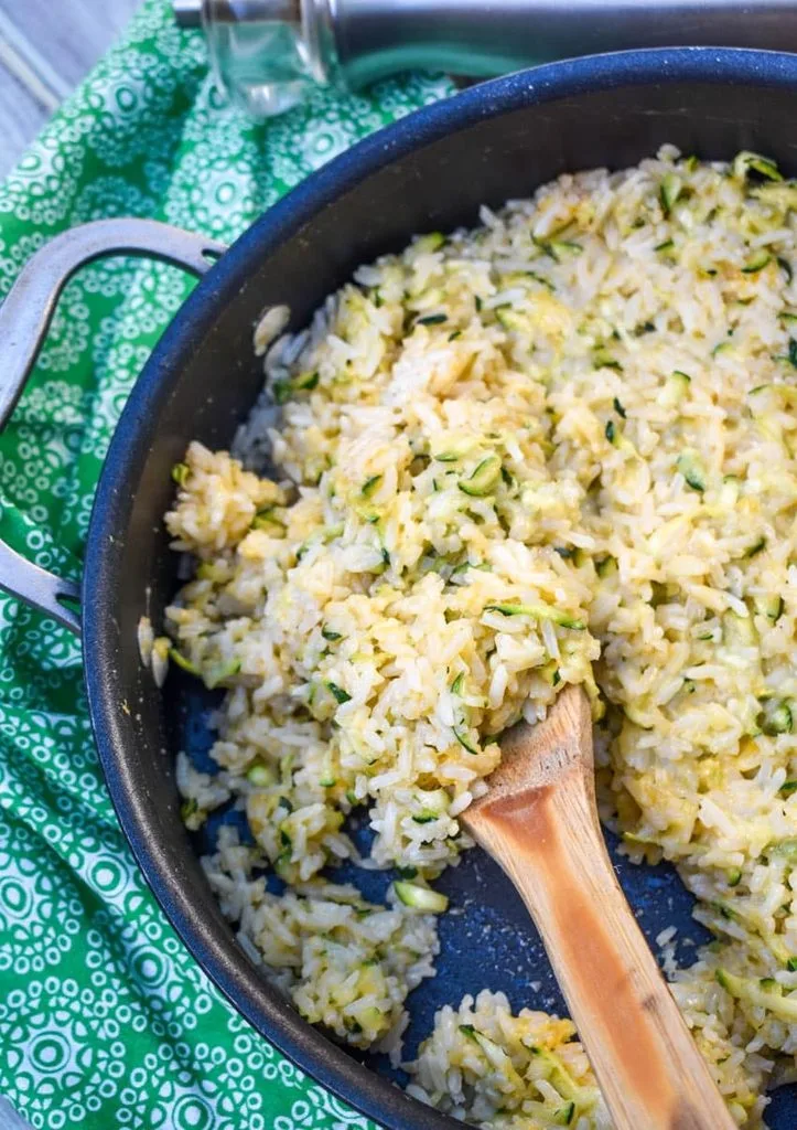 One Pot Cheesy Zucchini Rice