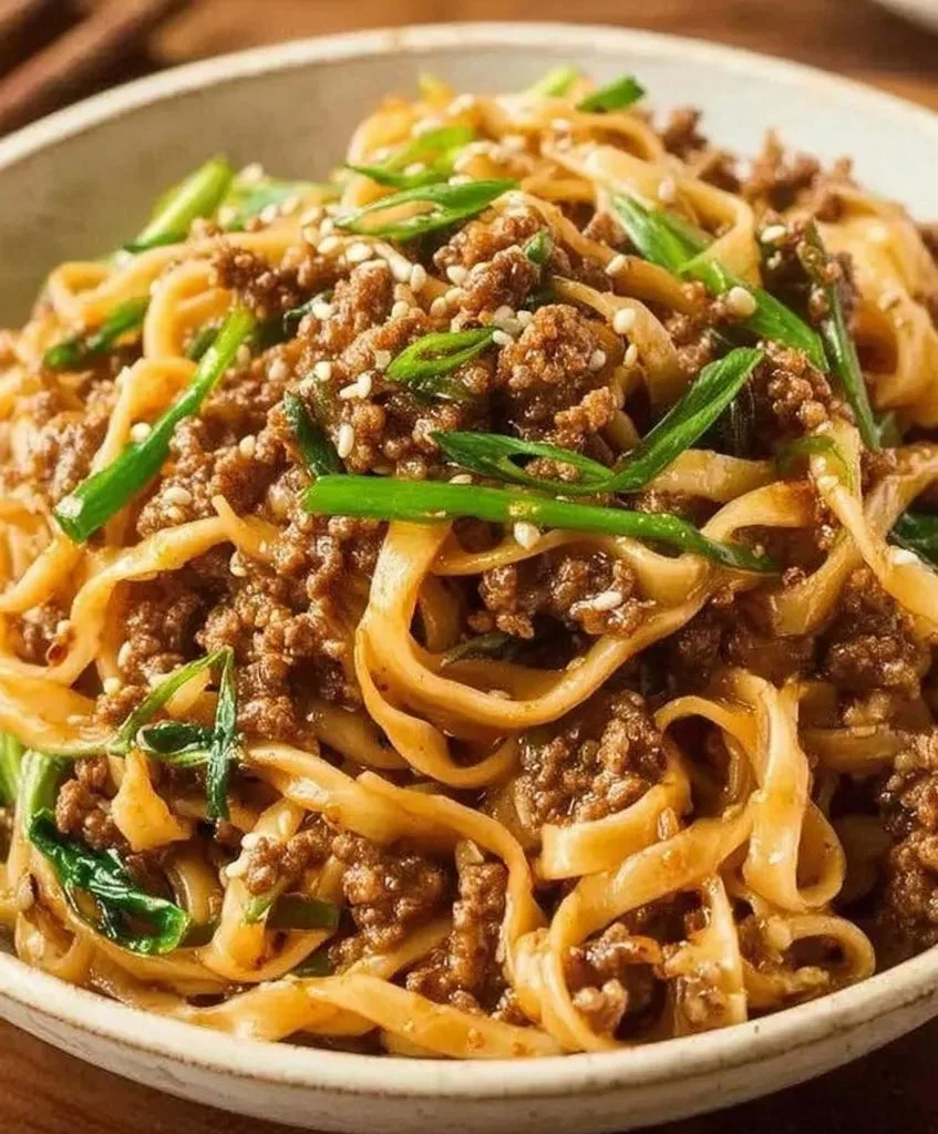 Mongolian Ground Beef Noodles Recipe 1 Mongolian Ground Beef Noodles
