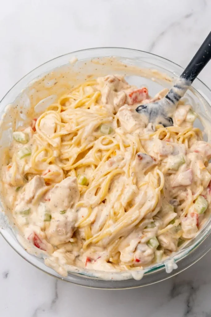 Creamy Chicken Spaghetti Casserole