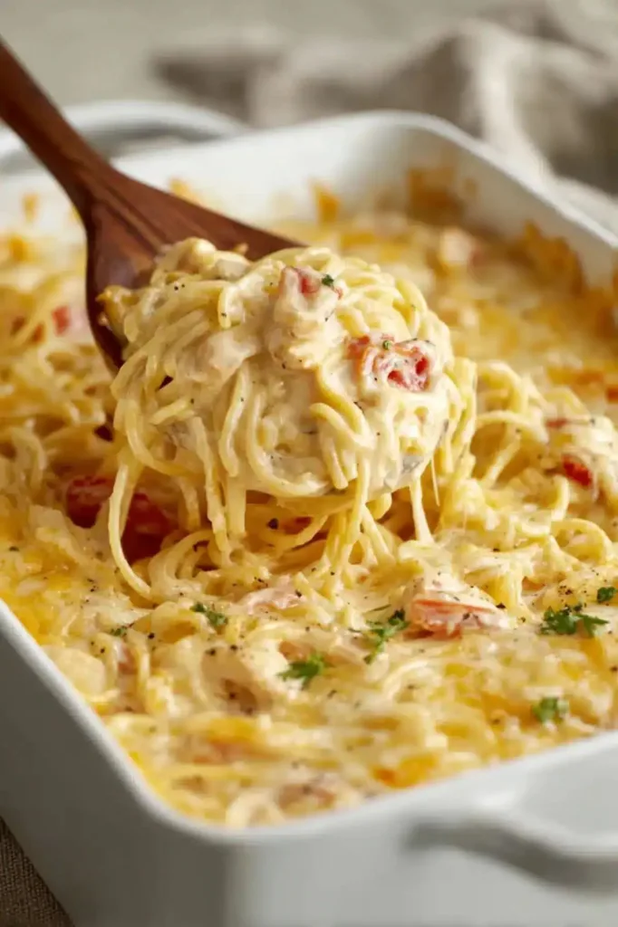 Creamy Chicken Spaghetti Casserole