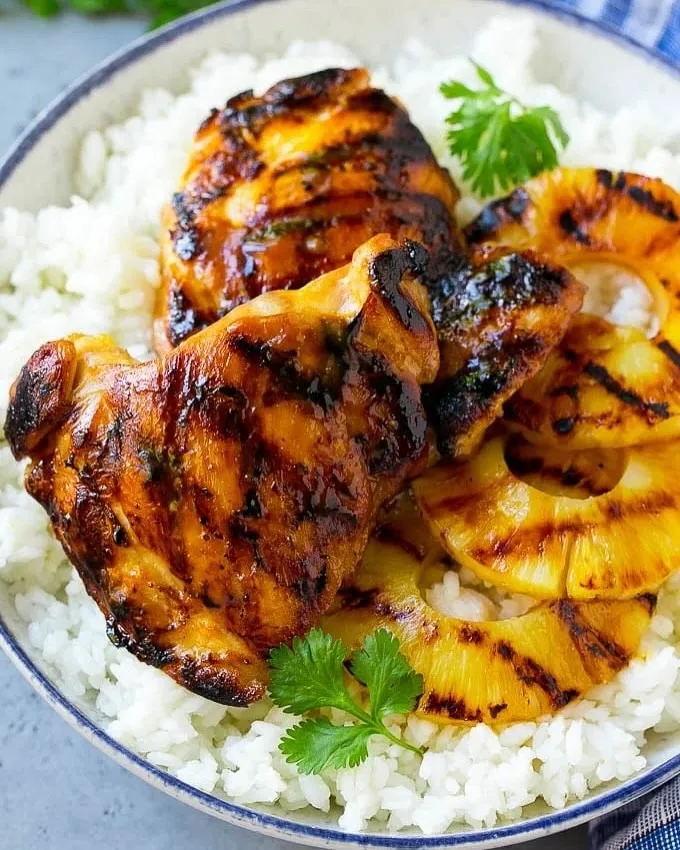 Hawaiian Chicken with Coconut Rice