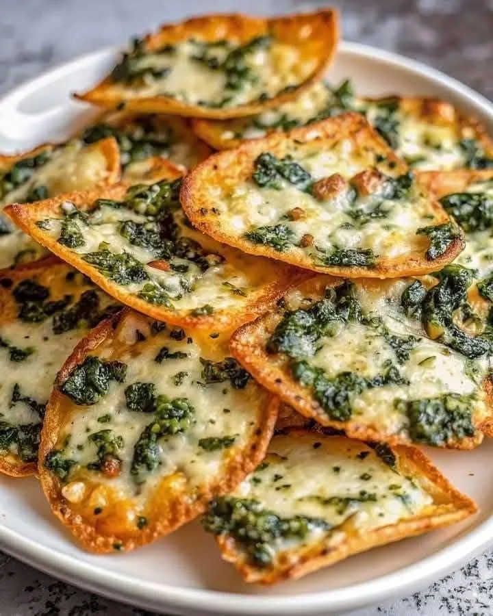 Mediterranean Spinach and Feta Crisps