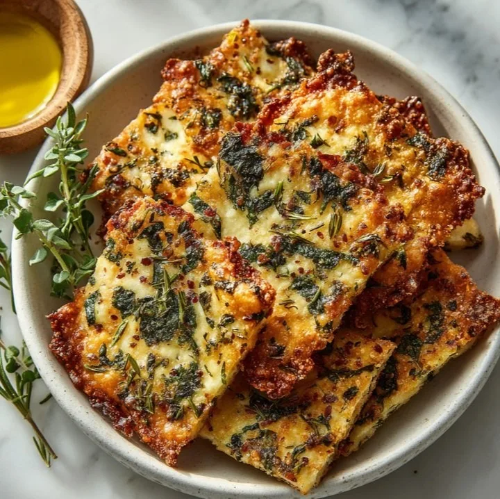 Mediterranean Spinach and Feta Crisps