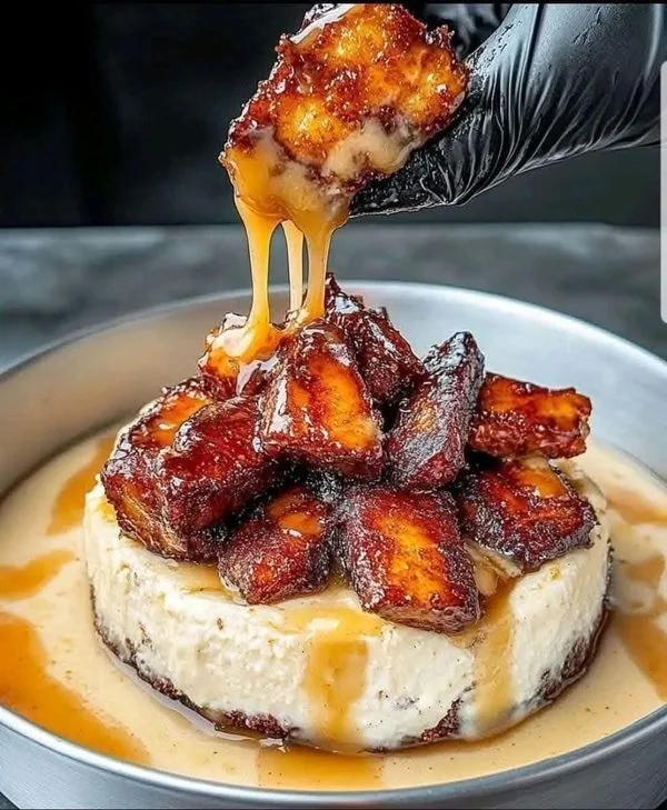 Caramelized Banana Cheesecake with Rum Glaze Recipe 3 Caramelized Banana Cheesecake with Rum Glaze