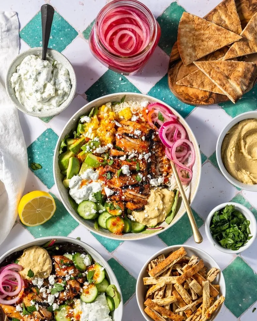 Honey Harissa Chicken Bowls