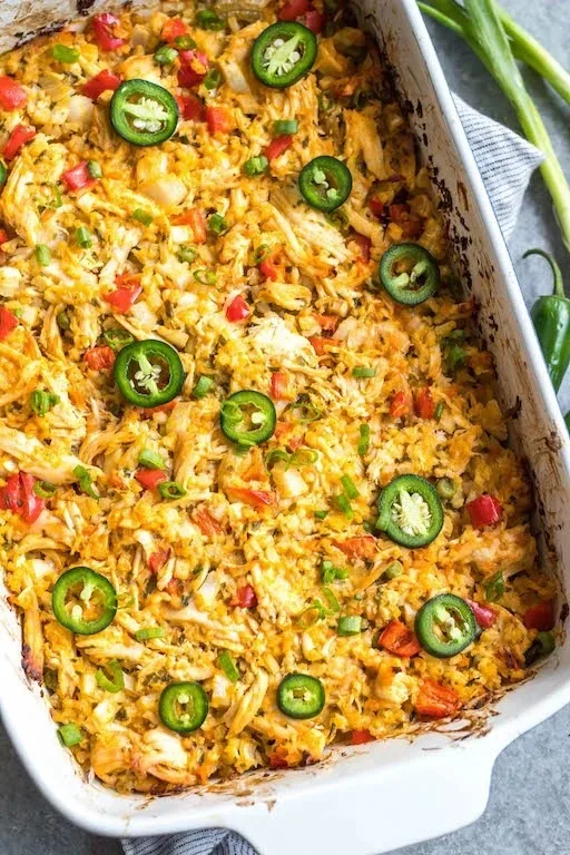 Jalapeño Buffalo Chicken Casserole