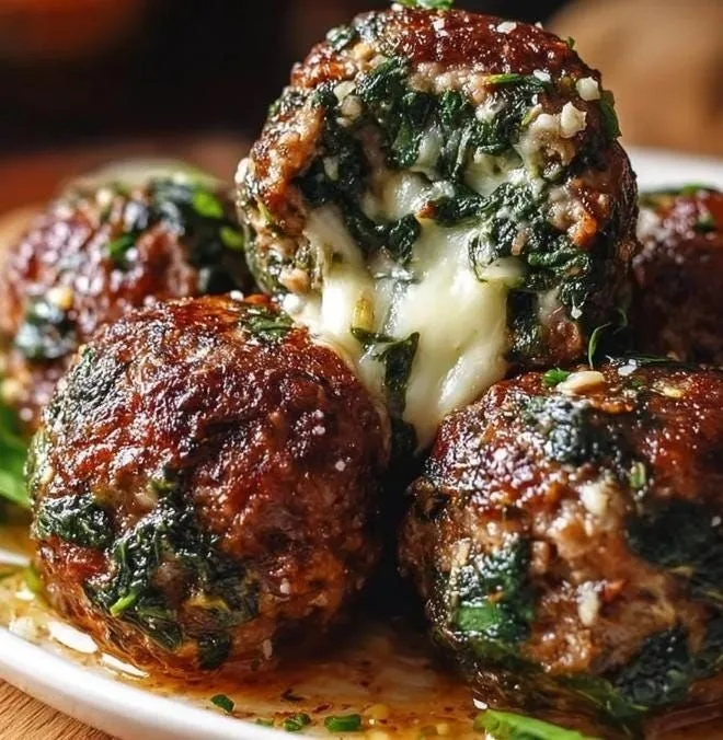 Spinach Garlic Meatballs Recipe 1 Spinach Garlic Meatballs