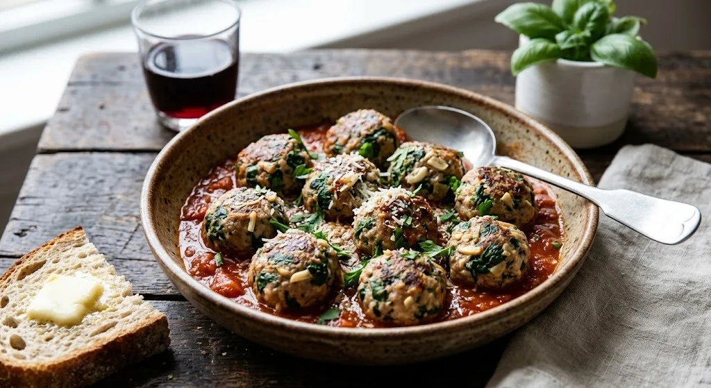 Spinach Garlic Meatballs Recipe 2 Spinach Garlic Meatballs