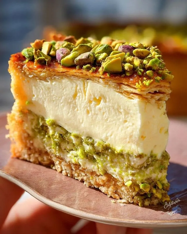 Pistachio Baklava Cheesecake Recipe 3 Pistachio Baklava Cheesecake
