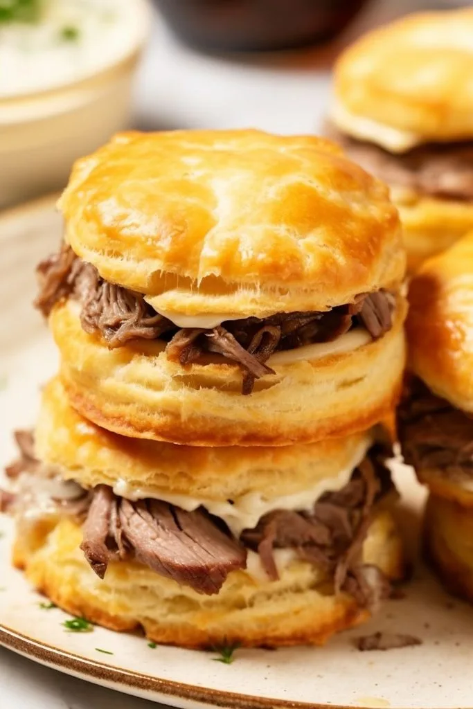 Baked French Dip Biscuits