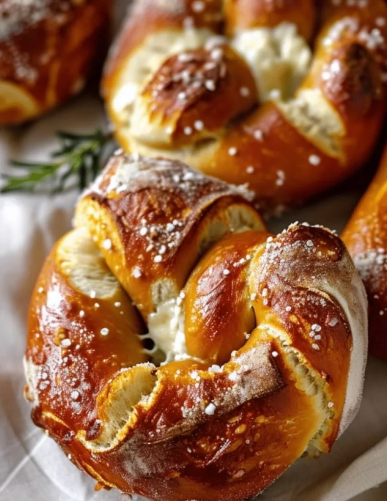 Mozzarella Stuffed Soft Pretzels Recipe 2 Mozzarella Stuffed Soft Pretzels