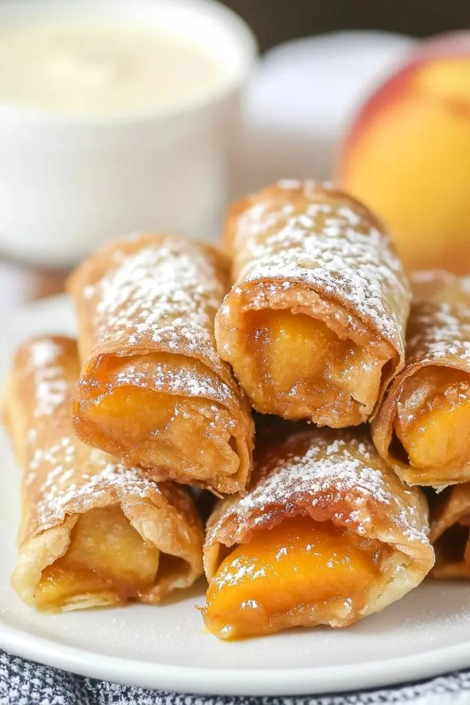 Peach Cobbler Egg Rolls Recipe 1 Peach Cobbler Egg Rolls