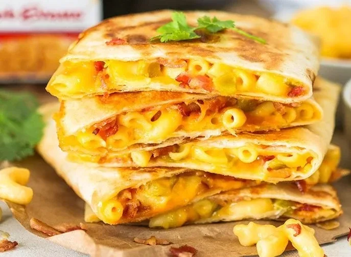 Mac and Cheese Quesadilla Recipe 2 Mac and Cheese Quesadilla