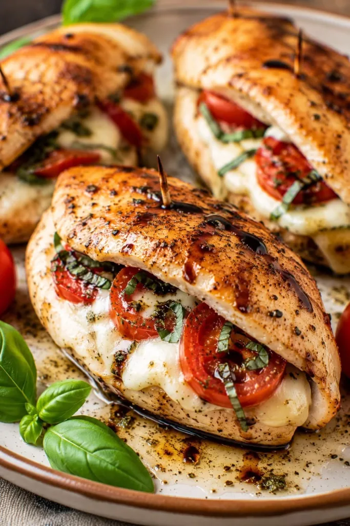 Caprese Stuffed Chicken Recipe 3 Caprese Stuffed Chicken