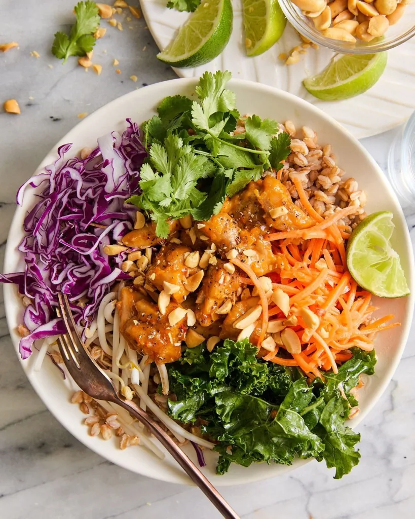 Peanut Chicken Buddha Bowl Recipe 4 Peanut Chicken Buddha Bowl