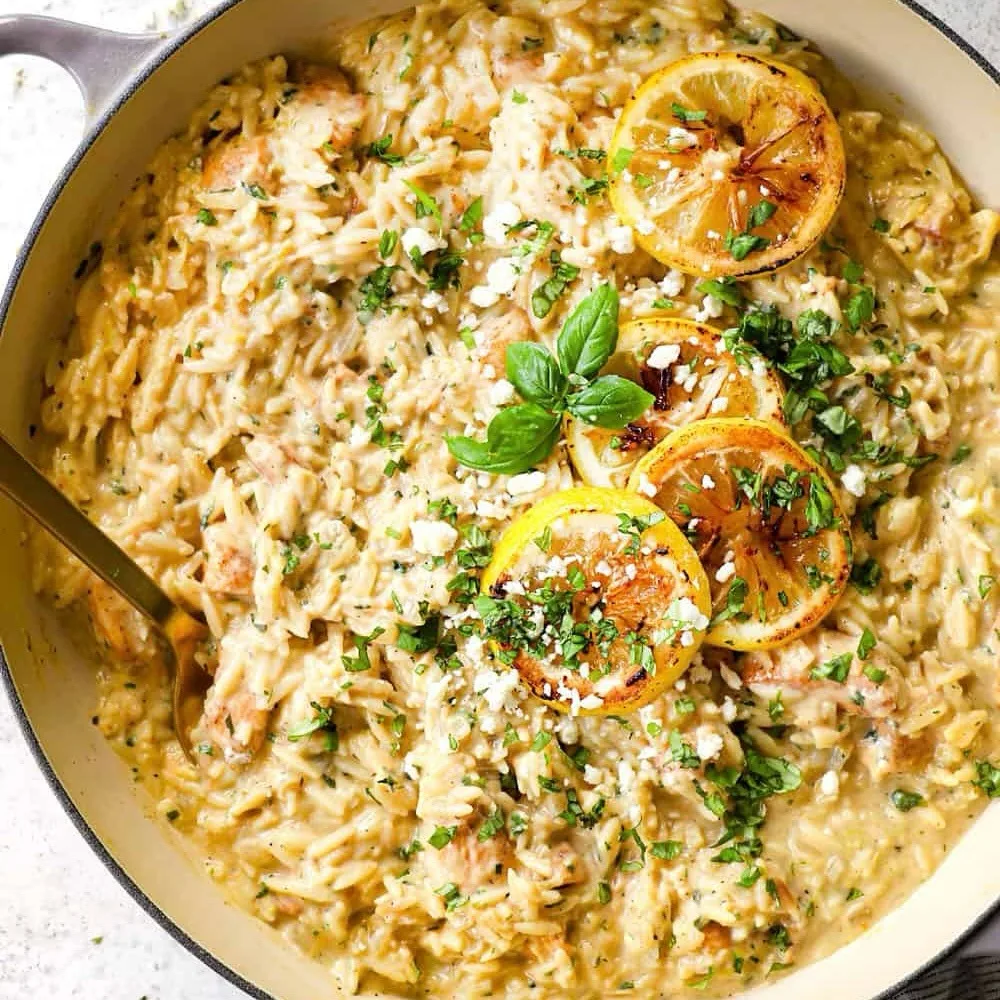 One Pot Lemon Chicken Orzo Recipe 2 One Pot Lemon Chicken Orzo