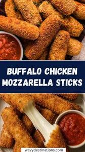 Buffalo Chicken Mozzarella Sticks
