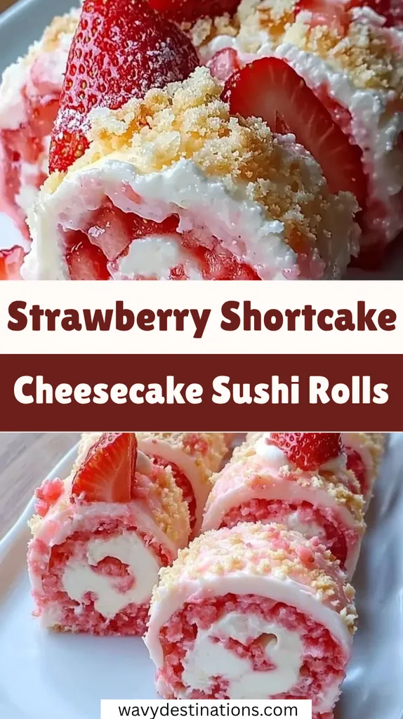 Strawberry Shortcake Cheesecake Sushi Rolls Recipe 5 Strawberry Shortcake Cheesecake Sushi Rolls Recipe