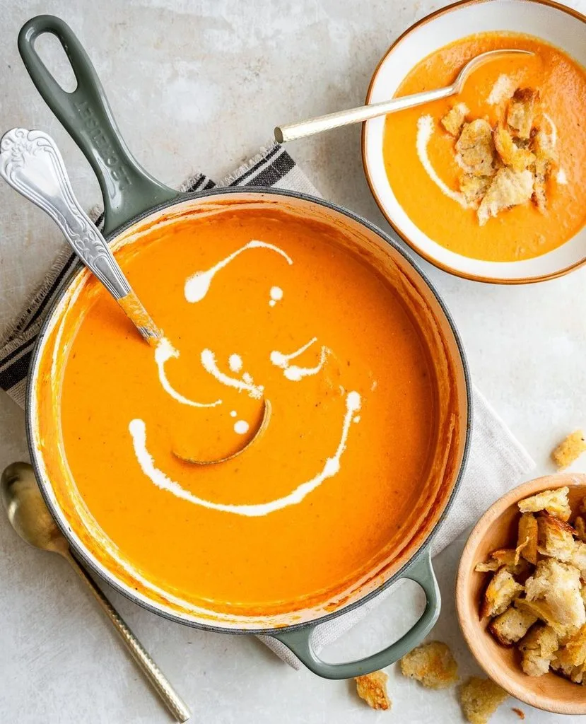 Roasted Red Pepper Gouda Soup