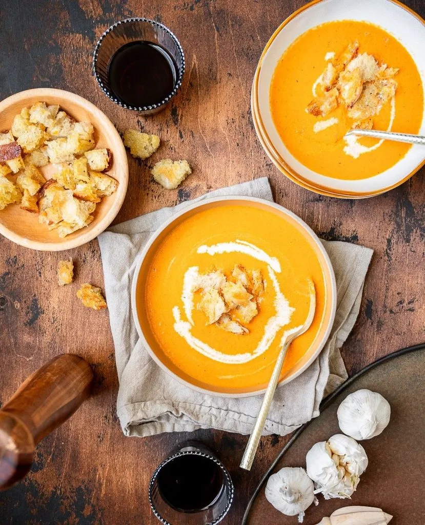 Roasted Red Pepper Gouda Soup