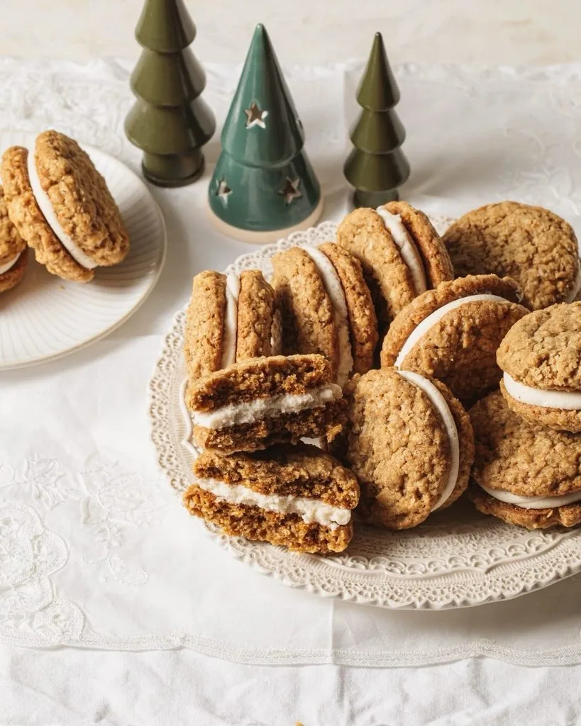 Spiced Eggnog Oatmeal Cream Pies Recipe 3 Spiced Eggnog Oatmeal Cream Pies