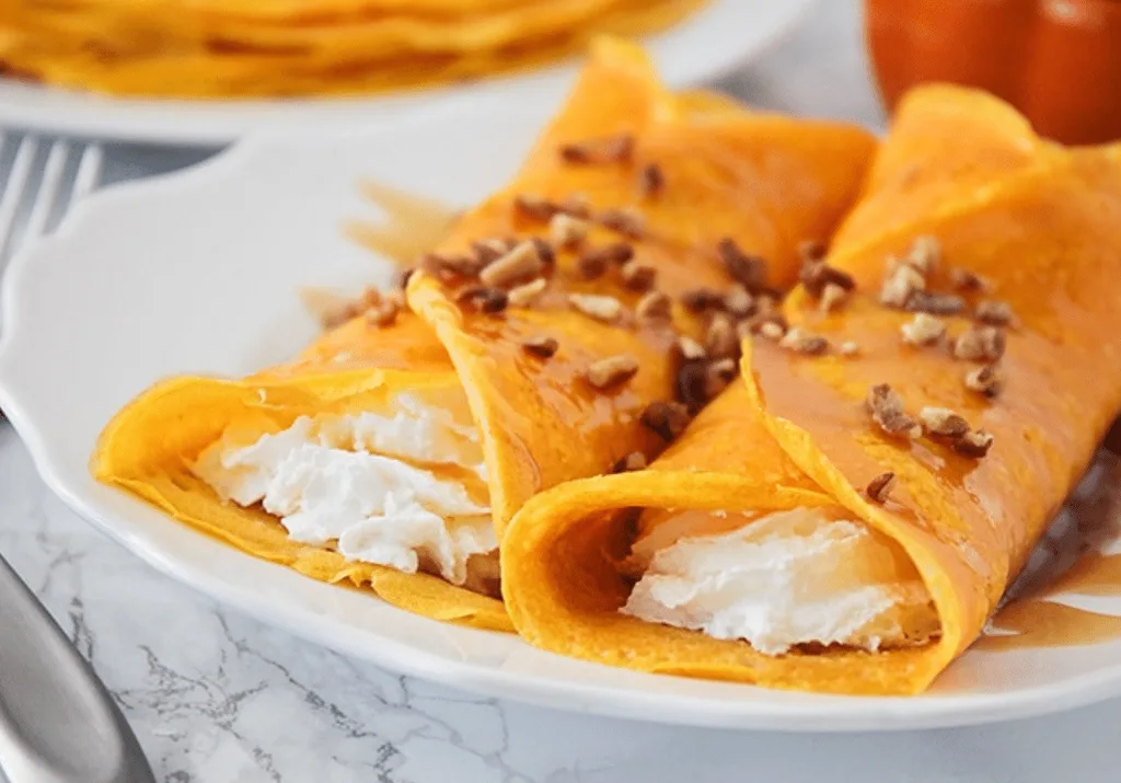 Pumpkin Cheesecake Crepes Recipe 1 pumpkin cheesecake crepes