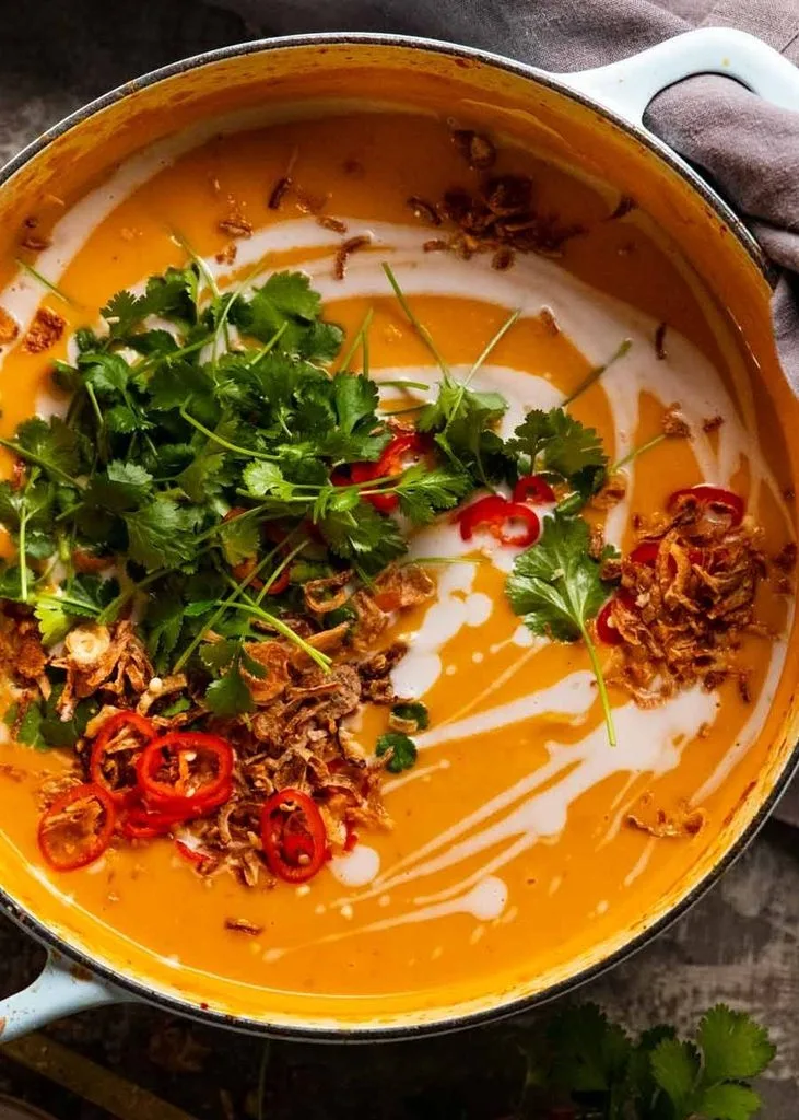 Spicy Thai Coconut Pumpkin Soup Recipe 2 Spicy Thai Coconut Pumpkin Soup Recipe