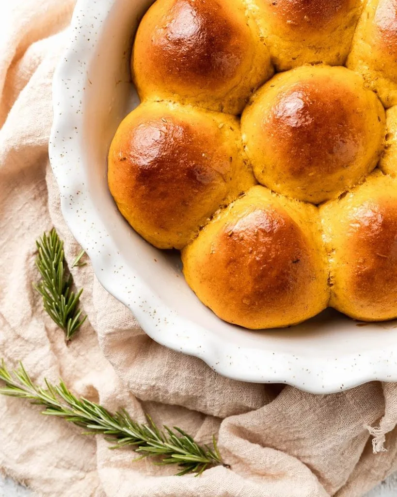 Rosemary Pumpkin Bread Rolls Recipe 2 Rosemary Pumpkin Bread Rolls