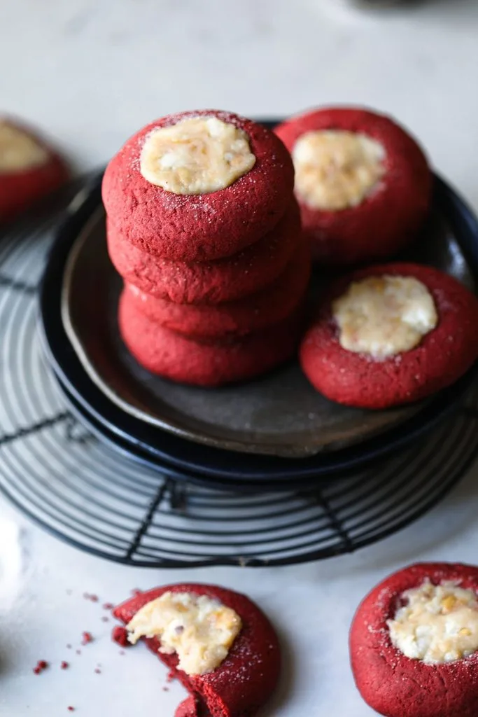 Red Velvet Cheesecake Thumbprints Recipe 1 Red Velvet Cheesecake Thumbprints