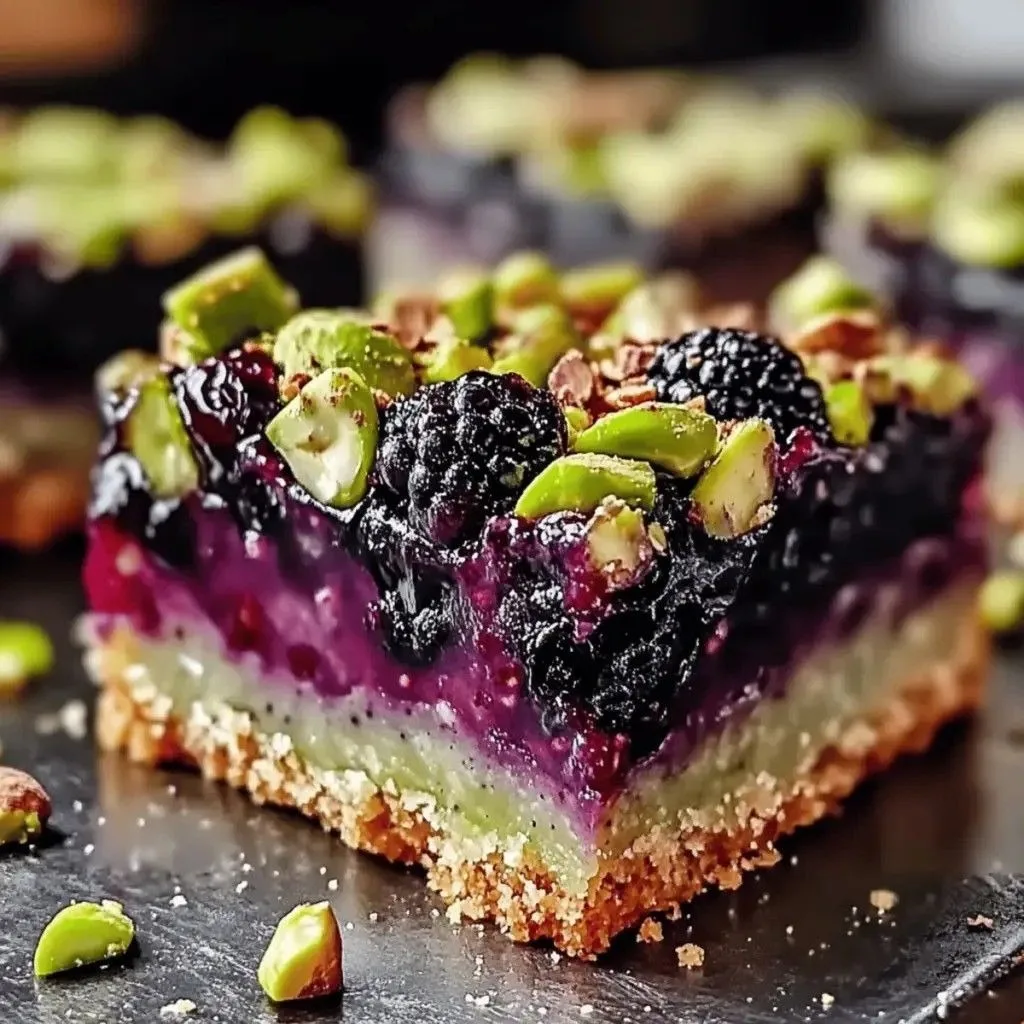 Blackberry Pistachio Dream Bars Recipe 1 Blackberry Pistachio Dream Bars