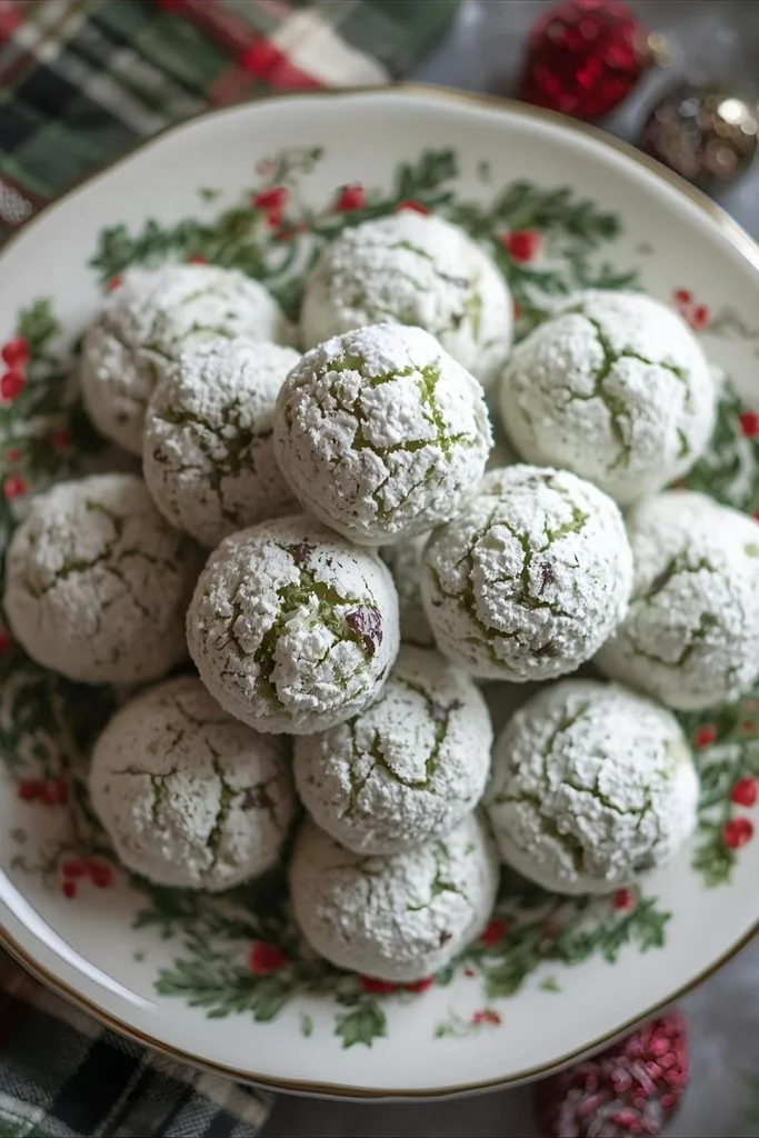 Mint Chocolate Chip Snowball Cookies Recipe 2 Mint Chocolate Chip Snowball Cookies