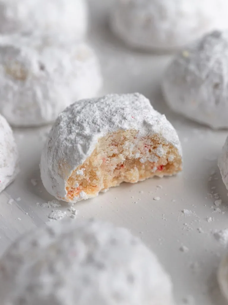 Peppermint Snowball Cookies Recipe 2 peppermint snowball cookies