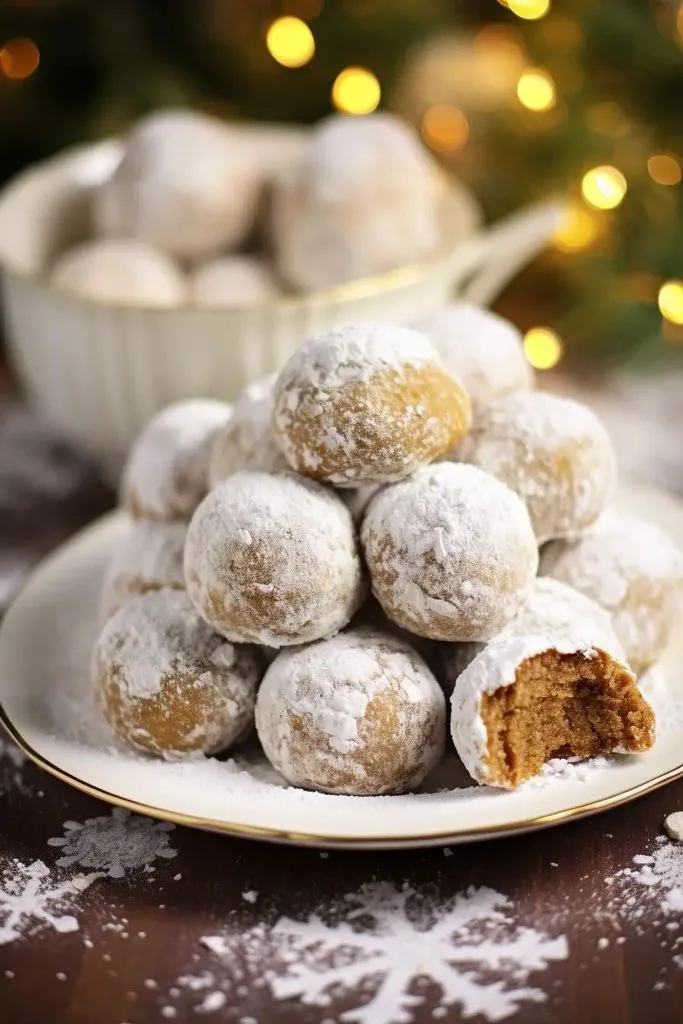 Christmas Gingerbread Snowballs