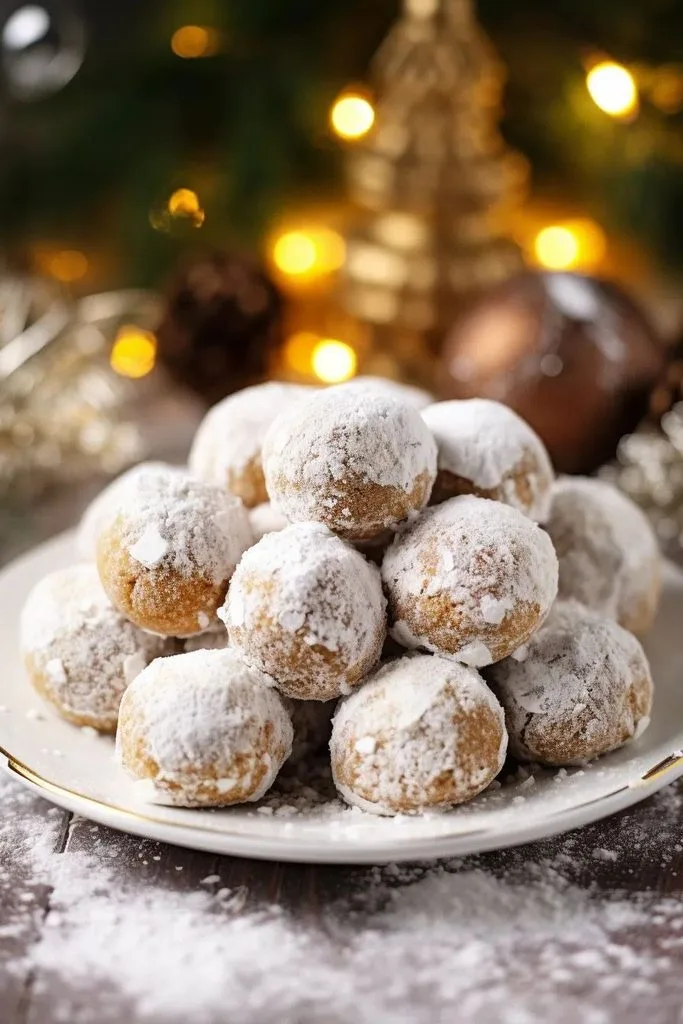 Christmas Gingerbread Snowballs