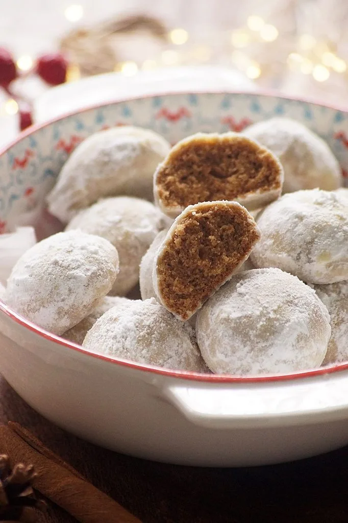 Christmas Gingerbread Snowballs
