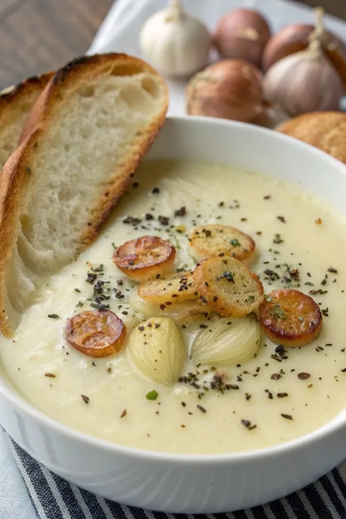 Country French Garlic Soup Recipe 2 Country French Garlic Soup