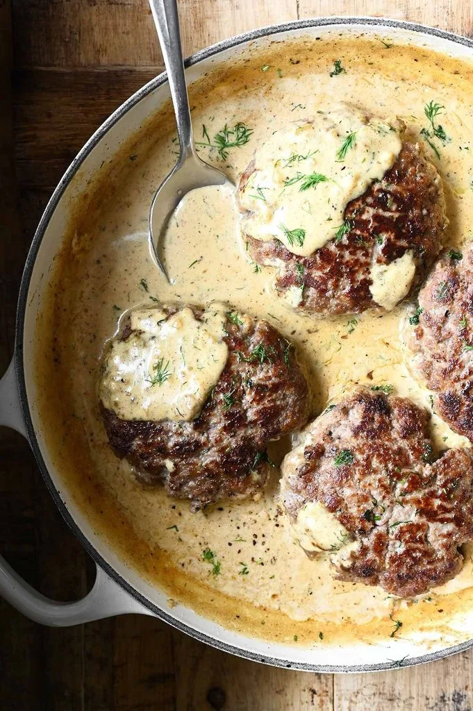 Creamy Whiskey Hamburger Steaks Recipe 2 Creamy Whiskey Hamburger Steaks Recipe