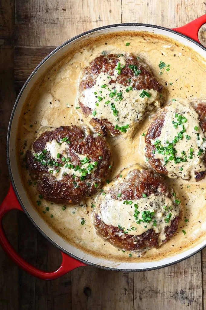 Creamy Whiskey Hamburger Steaks Recipe 1 Creamy Whiskey Hamburger Steaks Recipe