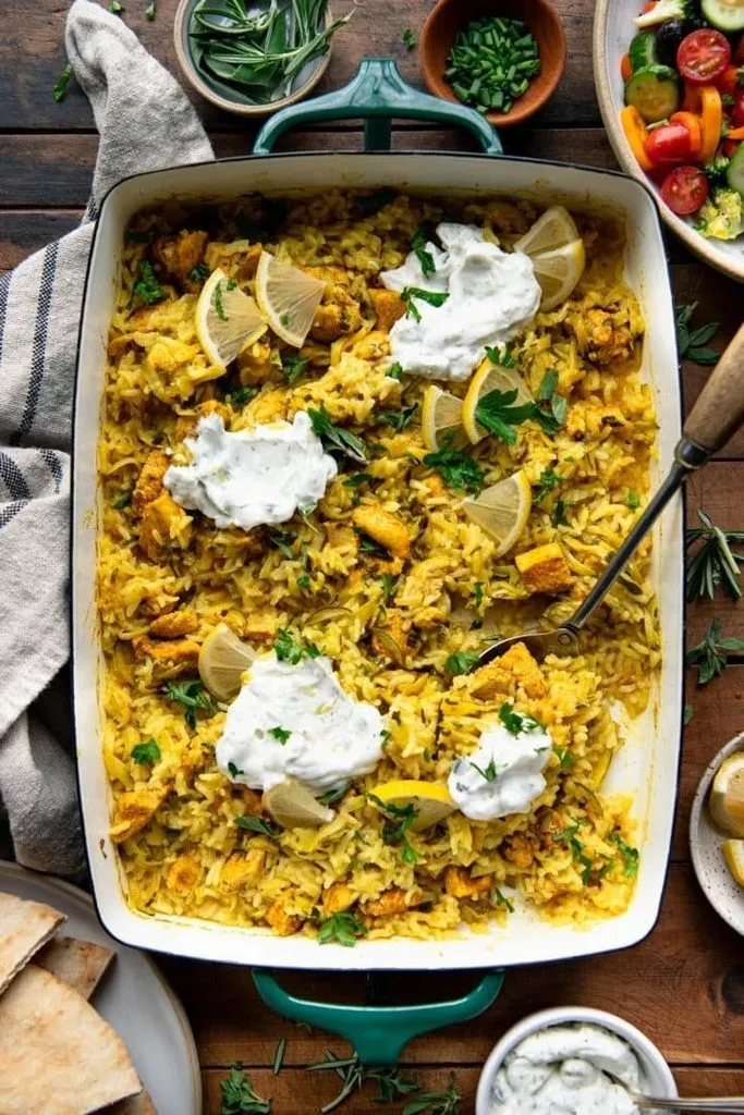 Dump and Bake Chicken Tzatziki and Rice Recipe 2 Dump and Bake Chicken Tzatziki and Rice