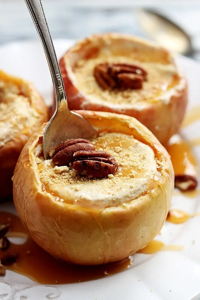 Cheesecake Stuffed Baked Apples Recipe 3 Cheesecake Stuffed Baked Apples