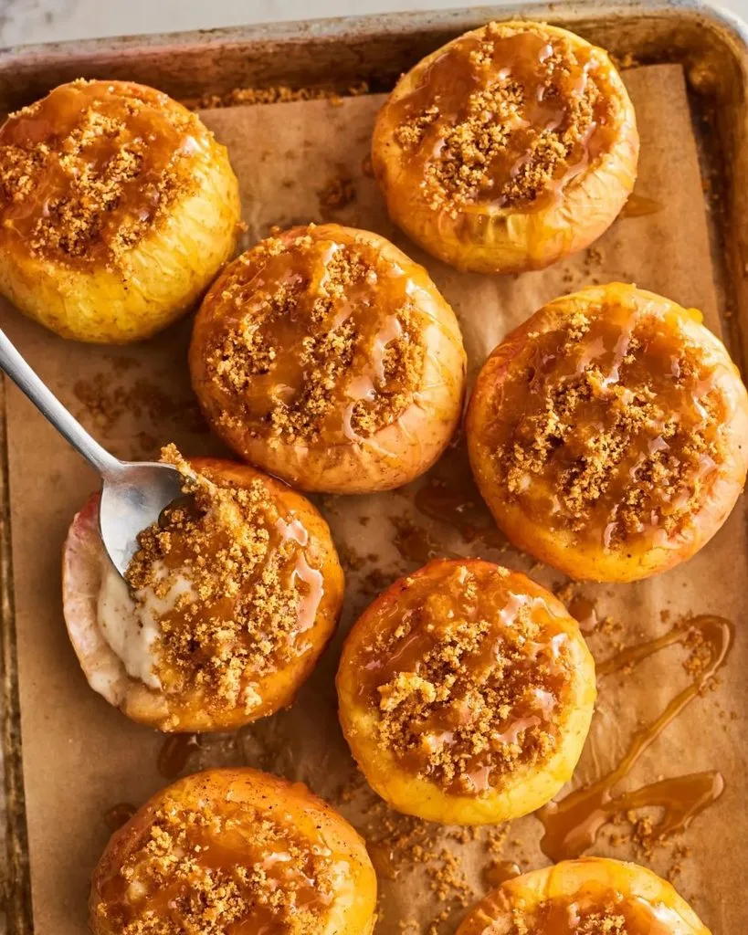 Cheesecake Stuffed Baked Apples Recipe 2 Cheesecake Stuffed Baked Apples