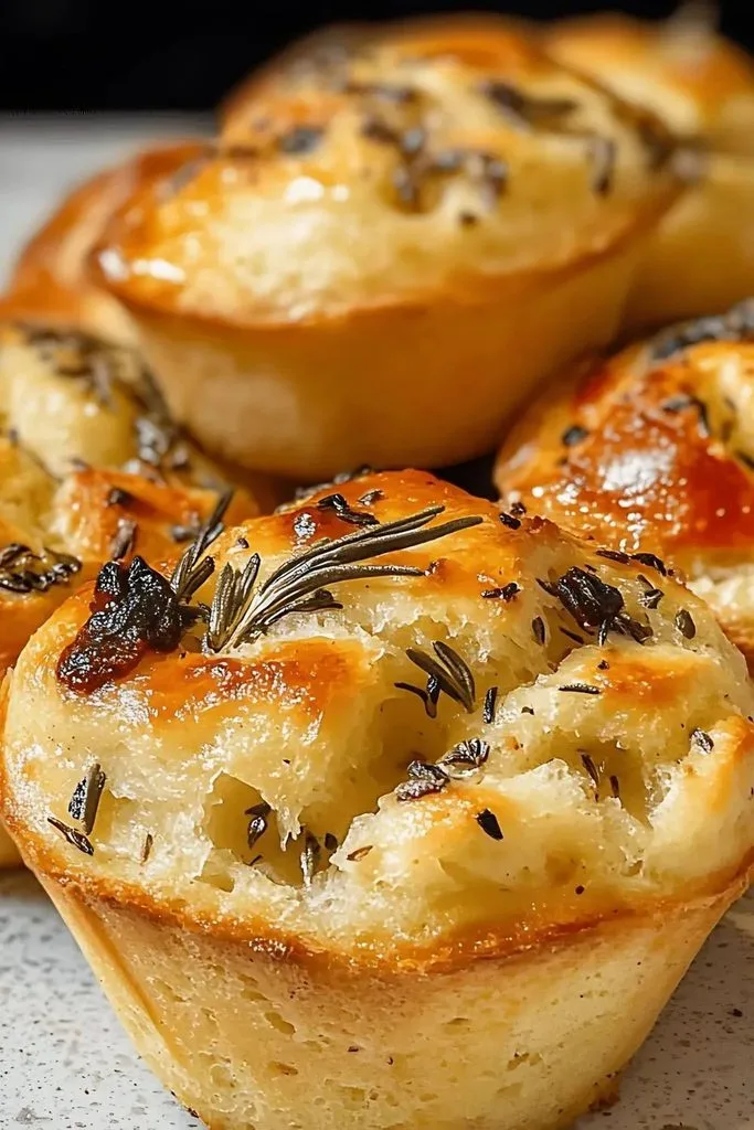 Garlic Rosemary Focaccia Muffins Recipe 1 Garlic Rosemary Focaccia Muffins