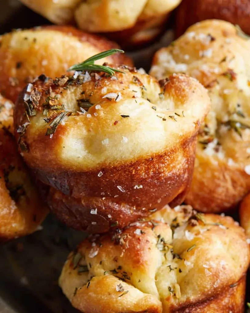 Garlic Rosemary Focaccia Muffins Recipe 3 Garlic Rosemary Focaccia Muffins