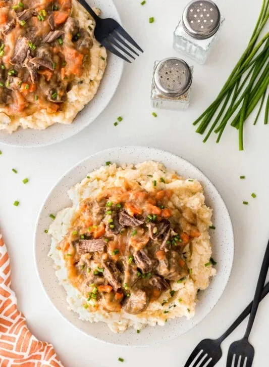 Fall Apple Cider Beef Stew over Mashed Potatoes Recipe 1 Fall Apple Cider Beef Stew over Mashed Potatoes
