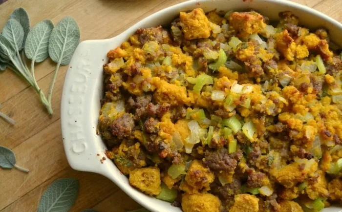 Pumpkin Cornbread Stuffing