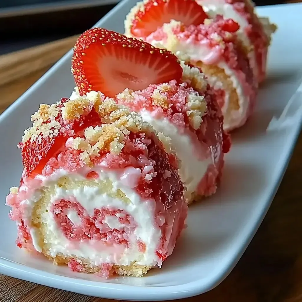 Strawberry Shortcake Cheesecake Sushi Rolls Recipe 3 Strawberry Shortcake Cheesecake Sushi Rolls