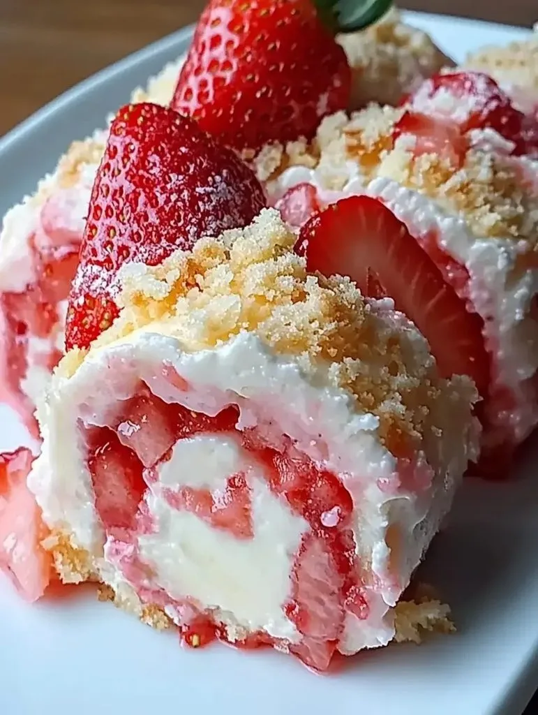 Strawberry Shortcake Cheesecake Sushi Rolls Recipe 2 Strawberry Shortcake Cheesecake Sushi Rolls