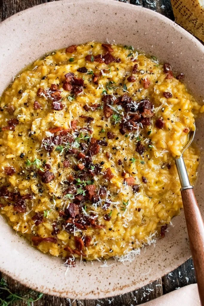 Bacon Pumpkin Parmesan Risotto Recipe 1 Bacon Pumpkin Parmesan Risotto