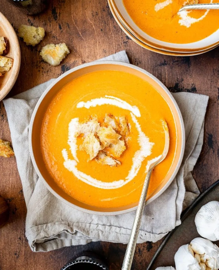Creamy Roasted Red Pepper Gouda Soup Recipe 1 Creamy Roasted Red Pepper Gouda Soup